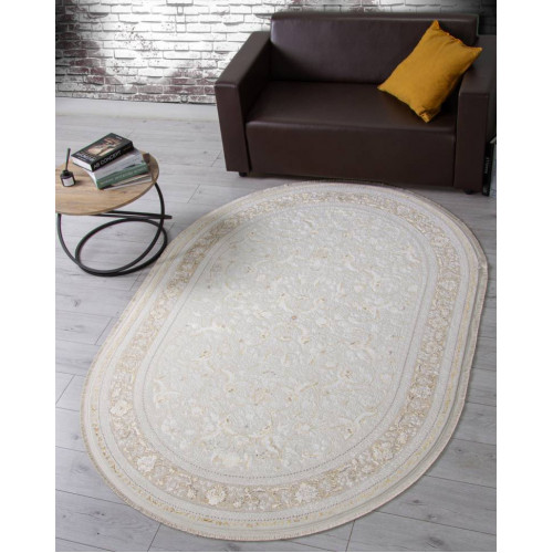 Ковер ZARINA ( ЗАРИНА ) M101B - CREAM / CREAM  ( Овал ) 