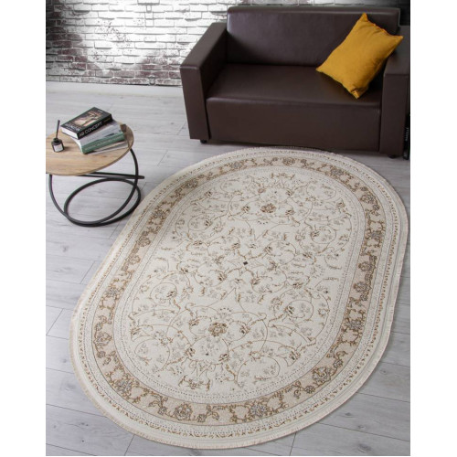 Ковер ZARINA ( ЗАРИНА ) M101B - CREAM / CREAM  ( Овал ) 