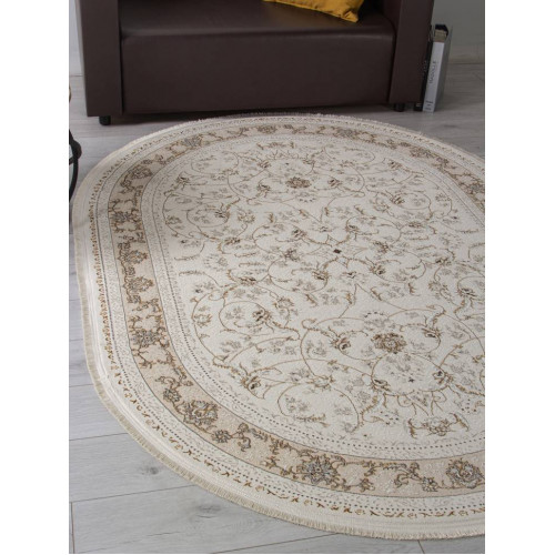 Ковер ZARINA ( ЗАРИНА ) M101B - CREAM / CREAM  ( Овал ) 