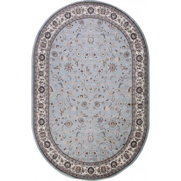 Ковер VALENCIA DELUXE ( ВАЛЕНСИЯ ДЕЛЮКС ) d251 - L.BLUE-BROWN ( Овал )