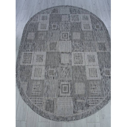 Ковер KAIR ( КАИР) S138 - DARK-GRAY ( Овал )
