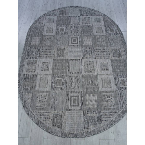Ковер KAIR ( КАИР) S138 - DARK-GRAY ( Овал )