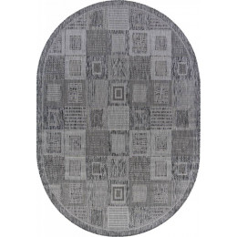 Ковер KAIR ( КАИР) S138 - DARK-GRAY ( Овал )