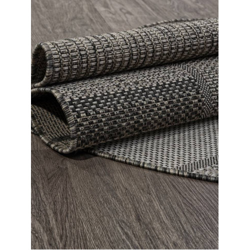 Ковер KAIR ( КАИР) S139 - BLACK-GRAY ( Овал ) 