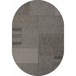 Ковер KAIR ( КАИР) S139 - BLACK-GRAY ( Овал ) 