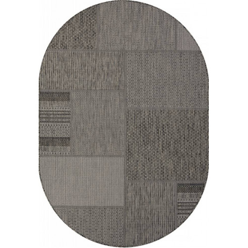 Ковер KAIR ( КАИР) S139 - BLACK-GRAY ( Овал ) 