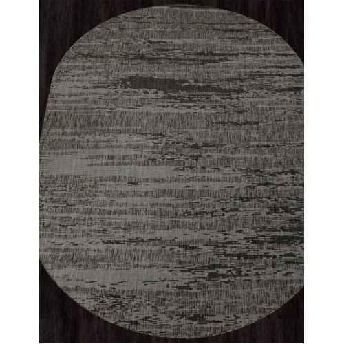 Ковер KAIR ( КАИР) S143 - BLACK-GRAY ( Овал )