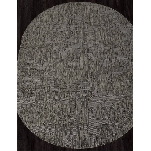 Ковер KAIR ( КАИР) S144 - BLACK-GRAY ( Овал )