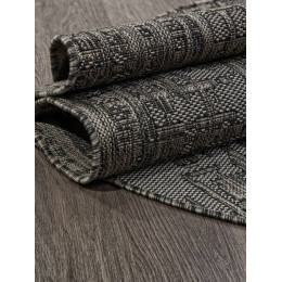 Ковер KAIR ( КАИР) S144 - BLACK-GRAY ( Овал )