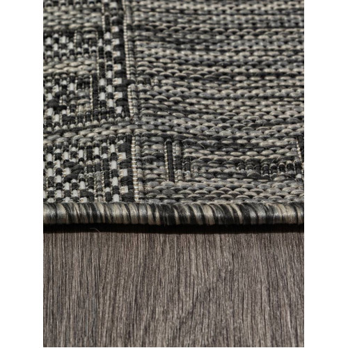 Ковер KAIR ( КАИР) S144 - BLACK-GRAY ( Овал )