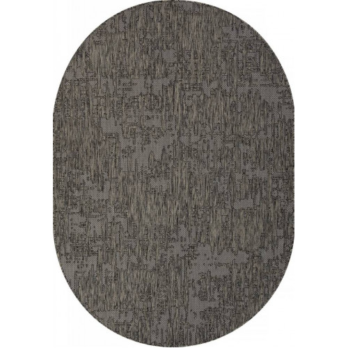 Ковер KAIR ( КАИР) S144 - BLACK-GRAY ( Овал )