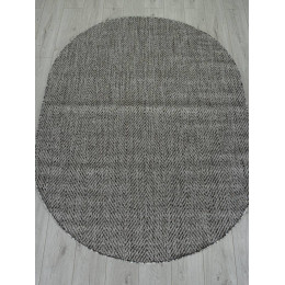 Ковер KAIR ( КАИР) S156 - DARK GRAY ( Овал )