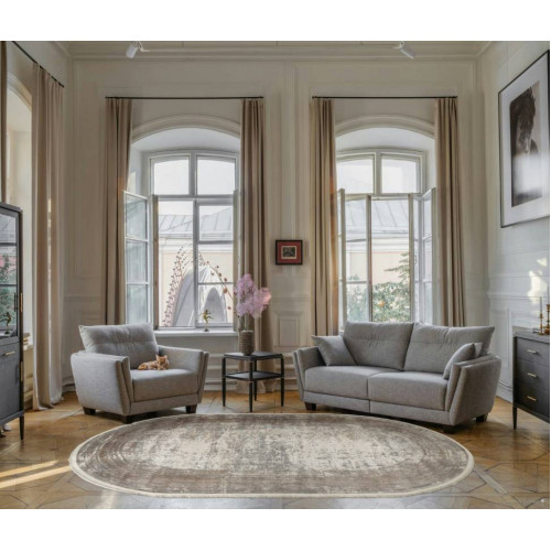 Ковер MARMARIS ( МАРМАРИС ) 26927A - GRY / D.BEIGE ( Овал ) 